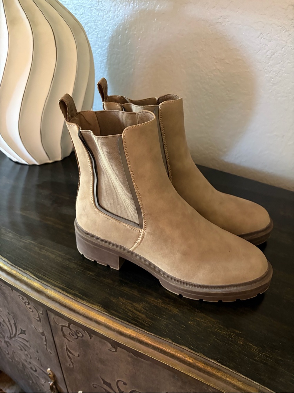 Rocket Dog Taupe Chelsea Lug Ankle Boots